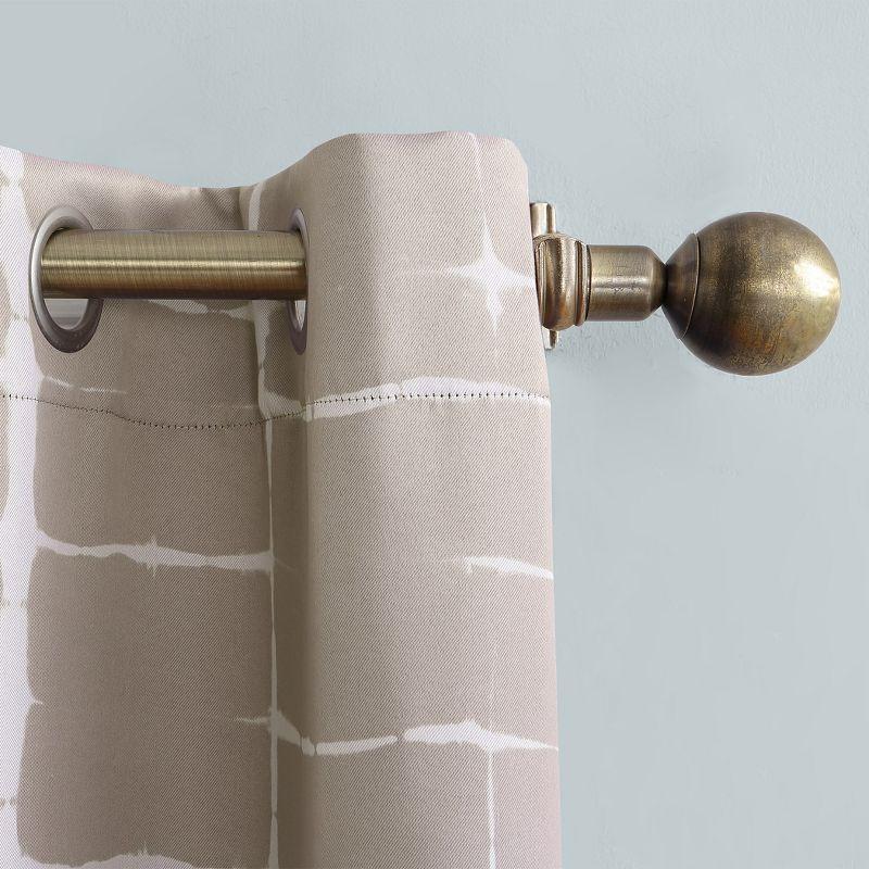 Stone Shibori Print Blackout Grommet Curtain Panel