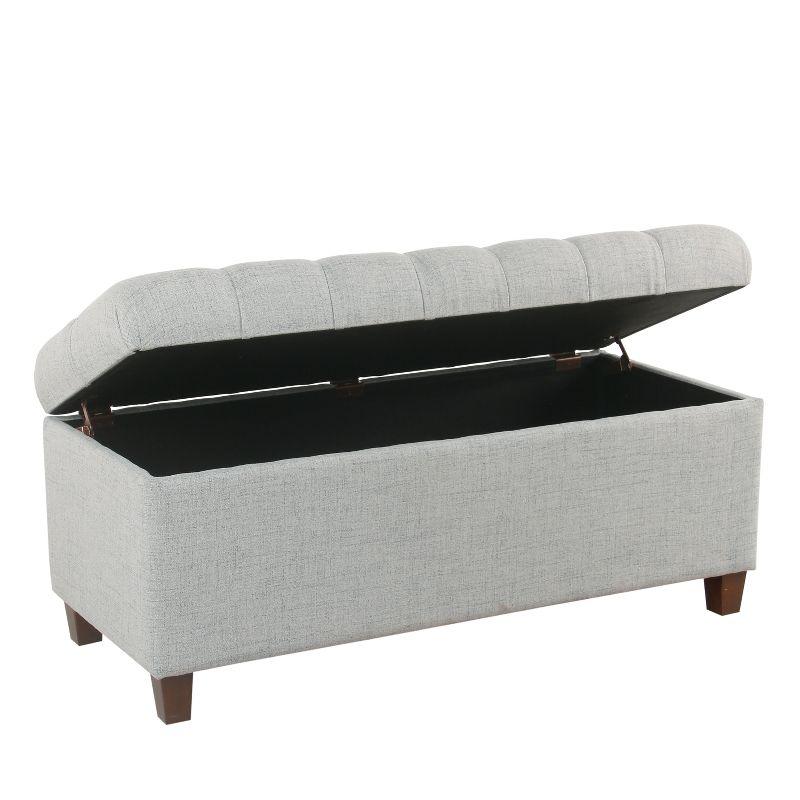 Ainsley Button Tufted Storage Bench - HomePop