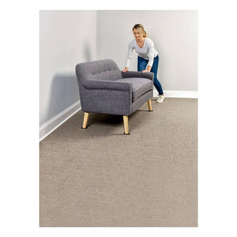 Scotch 4pk Reusable Hard Sliders Gray: Furniture Moving Pads for Carpet, Plastic, 3.5" x 3.5"