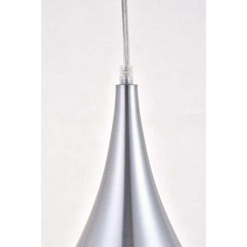 Elegant Lighting Nora 1 Light Burnished nickel plug-in pendant