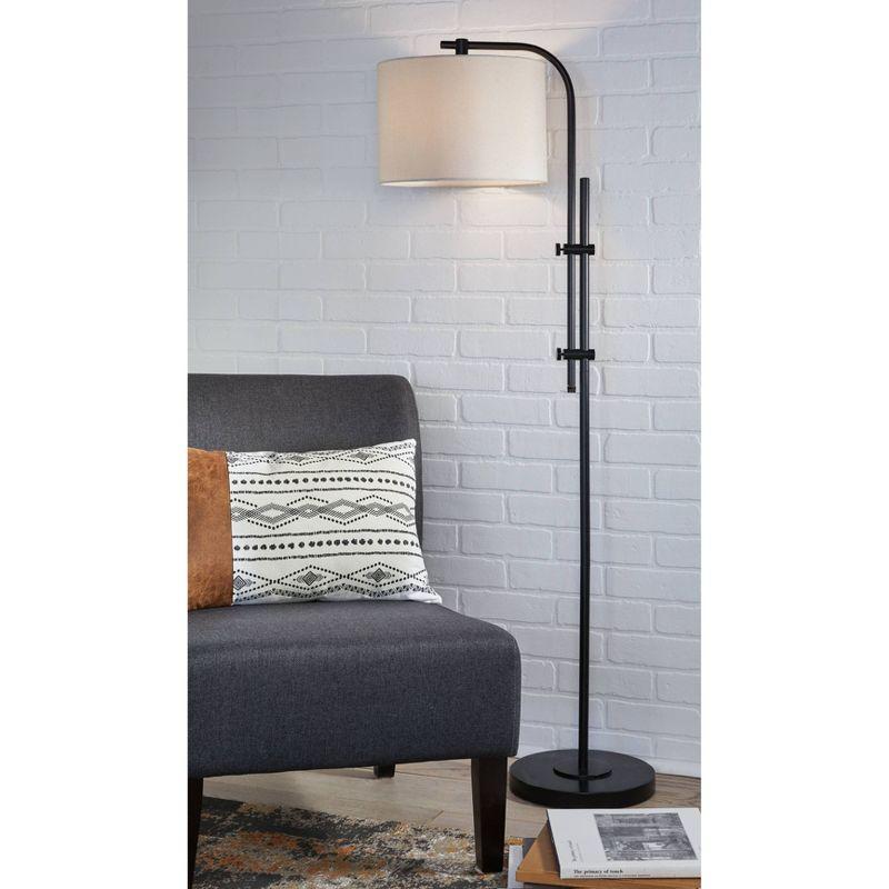 Baronvale Metal Floor Lamp Black - Signature Design by Ashley: Adjustable Arm, UL Listed, Modern Style Lighting