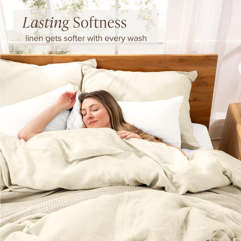 Bare Home Modern & Contemporary 100% Linen Duvet Cover Set