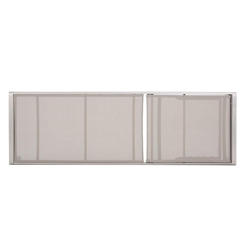 GDFStudio Cape Coral Outdoor Mesh and Aluminum Armless Adjustable Chaise Lounges (Set of 4), Gray/Siver