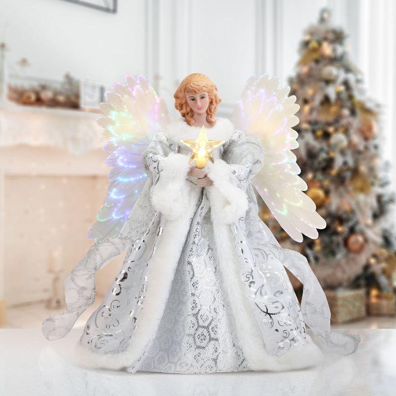 Mr. Christmas 12" Fiber Optic Animated Tree Topper - Celestial Angel