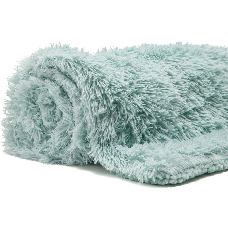 Chanasya Shaggy Shaggy Super Elegent Sherpa Long Fur Throw