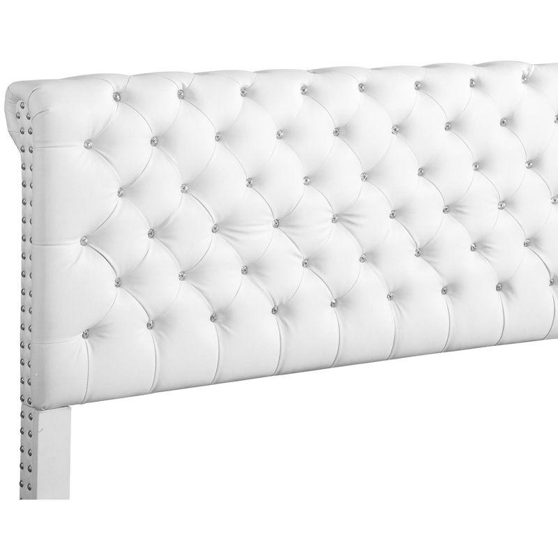 Passion Furniture Maxx Tufted Upholstered Full Panel Bed