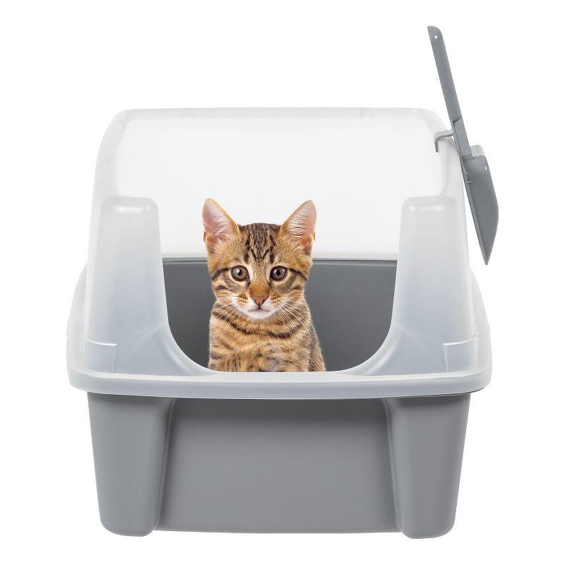 IRIS USA, Inc. Plastic Enclosed Litter Box with Scoop