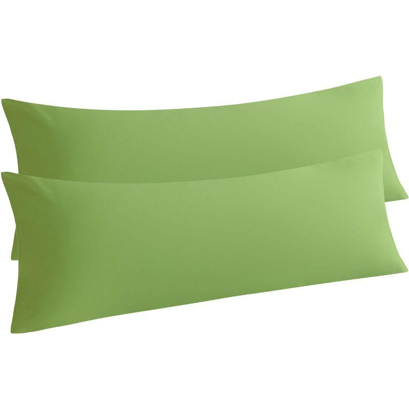 2 Pack Microfiber Soft Body Pillowcase, Cozy Body Pillow Cover with Envelope Closure by NTBAY