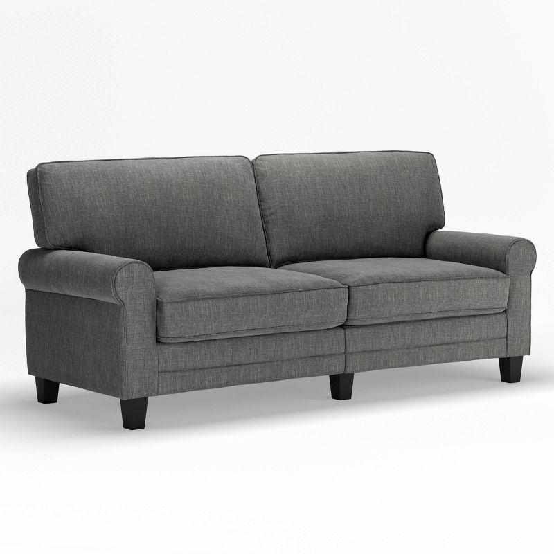 Serta Copenhagen 78" Rolled Arm Sofa, Easy Care Fabric, Soft Pillow Back, Pocket Coil Seat Cushions