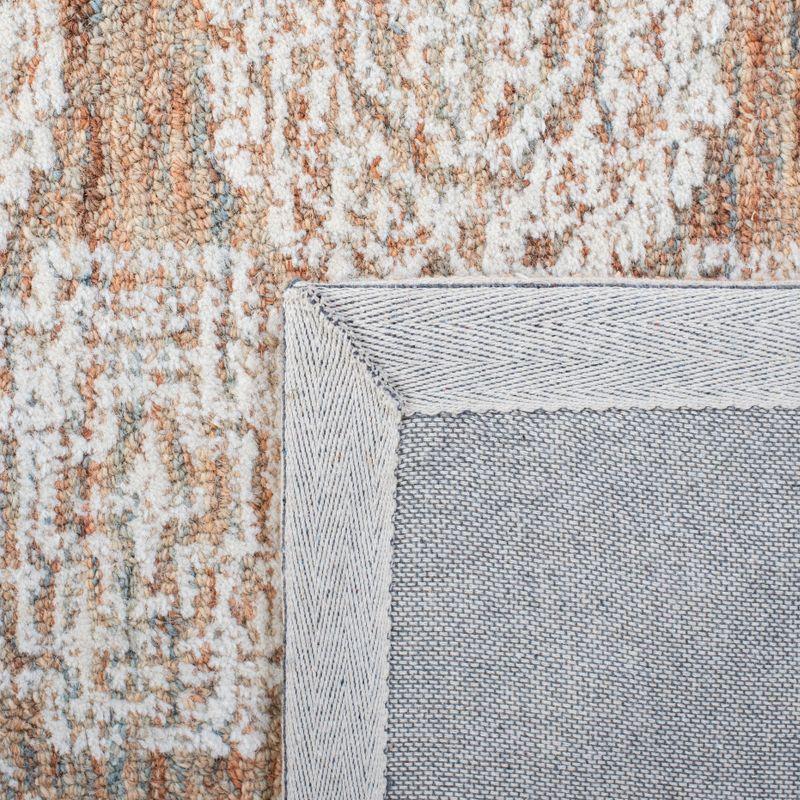 Metro MET803 Hand Tufted Indoor Area Rug - Natural/Rust - 6'x6' - Safavieh