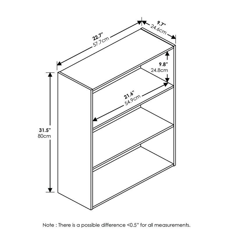 Furinno Easy Assembly 3 Cube Decorative Bookshelf Storage Display Cabinet 3-Tier Multi-functional Open Shelf