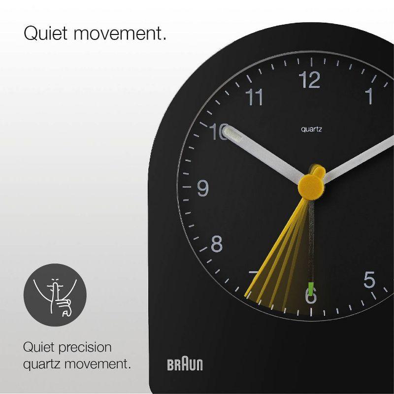 Braun Classic Analog Alarm Clock: Quiet, Luminous Hands, for Bedroom & Travel