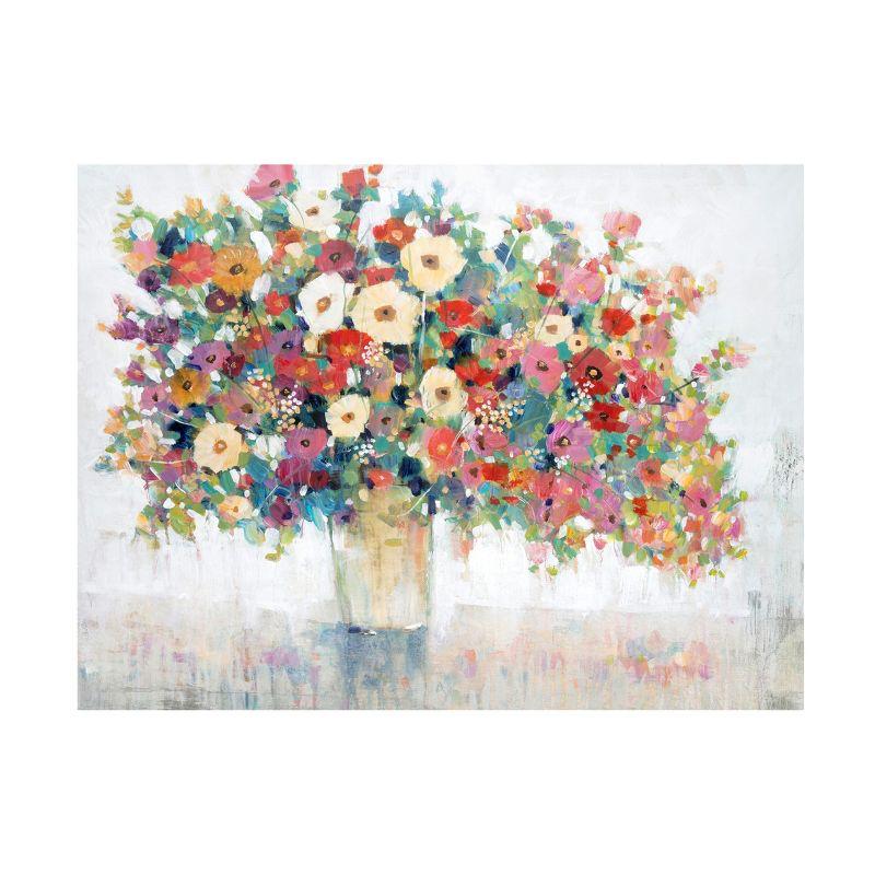 Tim OToole Mix Flower Bouquet I Canvas Art in Wood Frame