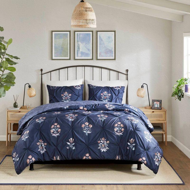 Madison Park Marfa 3 Piece Pintuck Duvet Cover Set