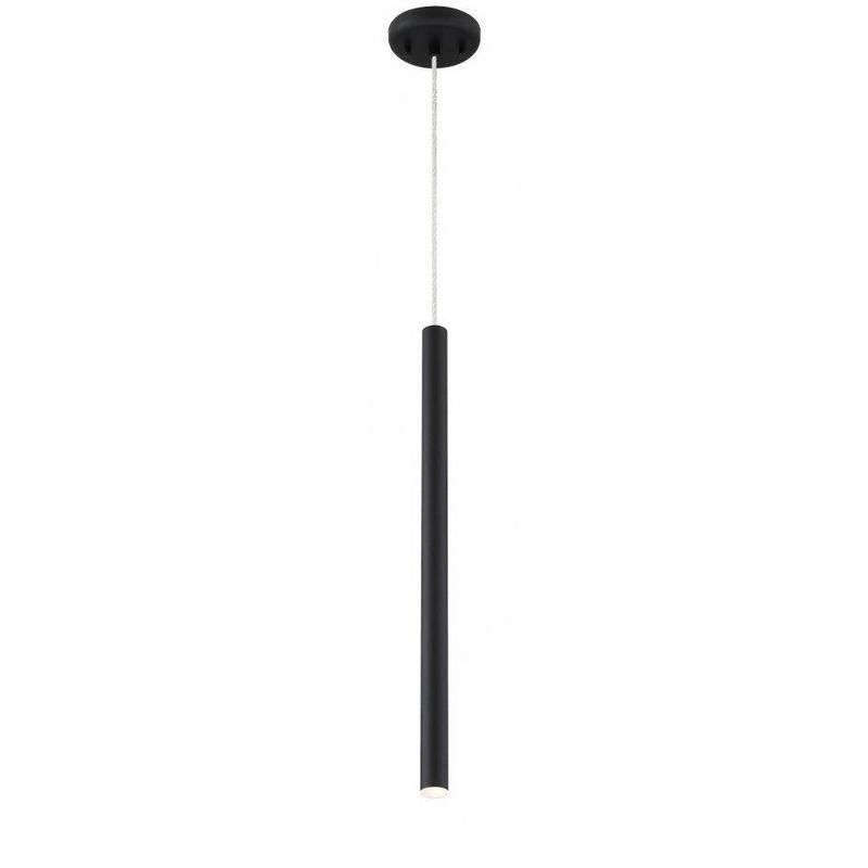 Elegance Mini LED Pendant Light in Matte Black with Nickel Accents