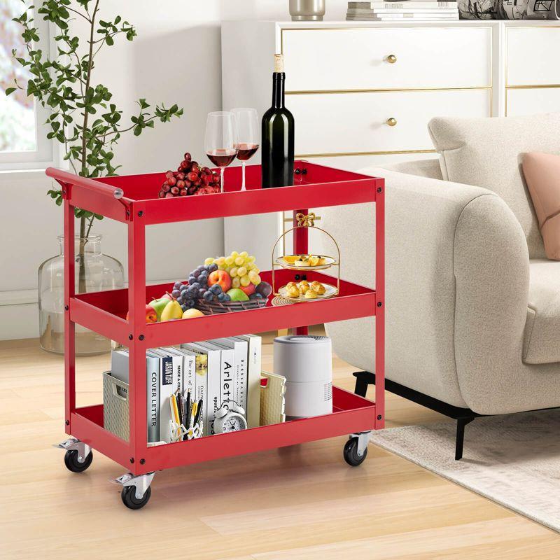 Costway 31'' H x 30'' W Utility Cart with Wheels