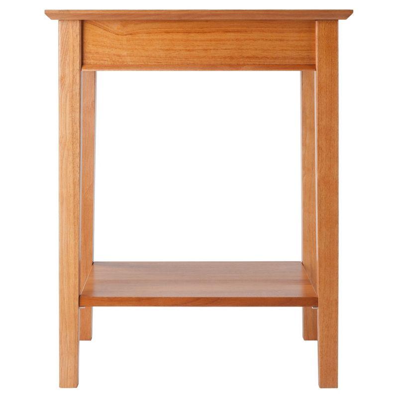 Winsome Studio End / Printer Table Honey: Wood Composite Stand with Drawer, Living Room Accent