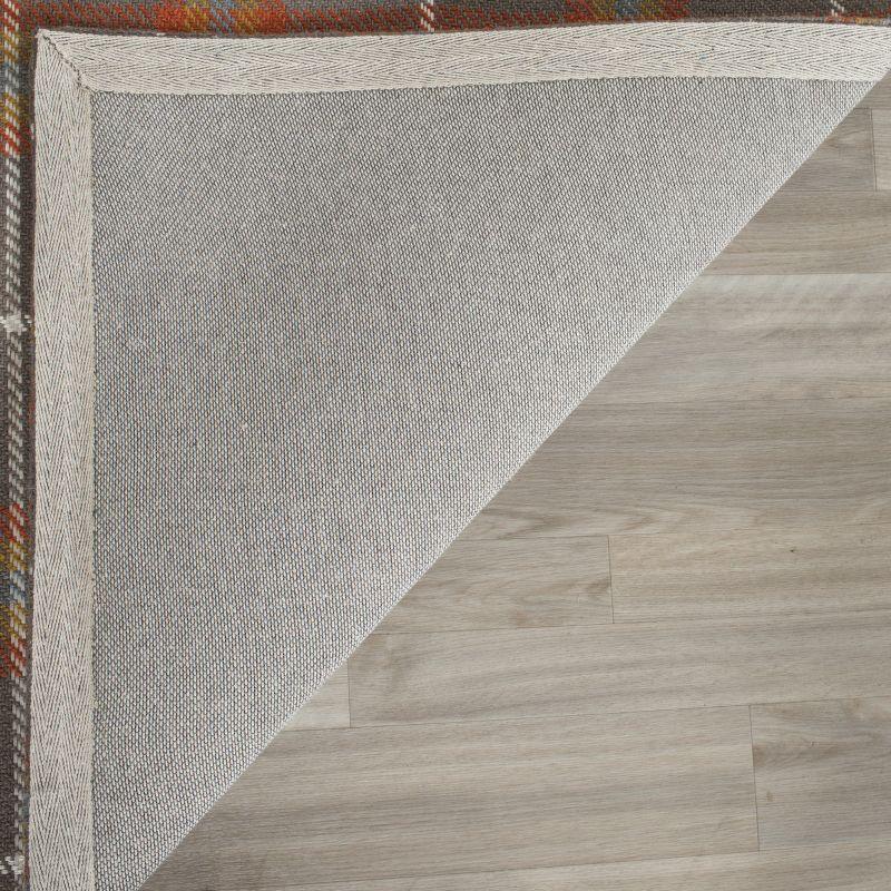 Marbella Gray and Orange Hand Loomed Wool Area Rug