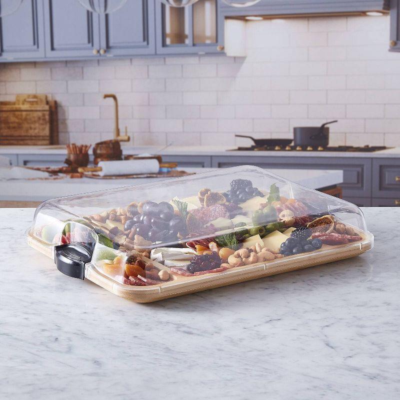 Farberware Farberware Build-A-Board 11 x 14 in. Bamboo Charcuterie Board With Locking Lid