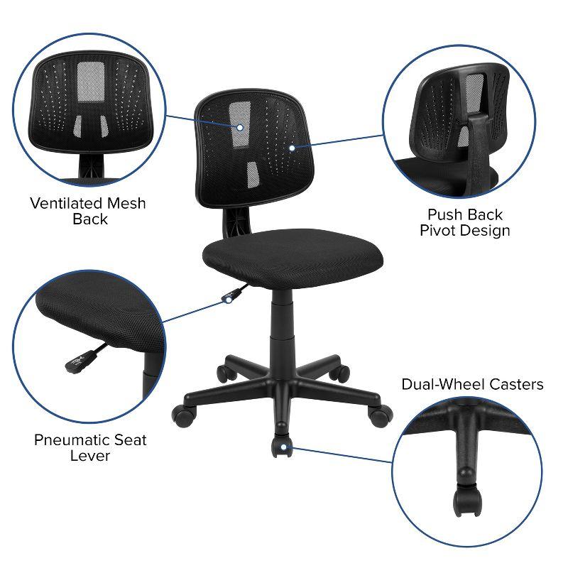 Flash Furniture Meridian Mid-Back Swivel Mesh Task Office Chair with Pivot Back