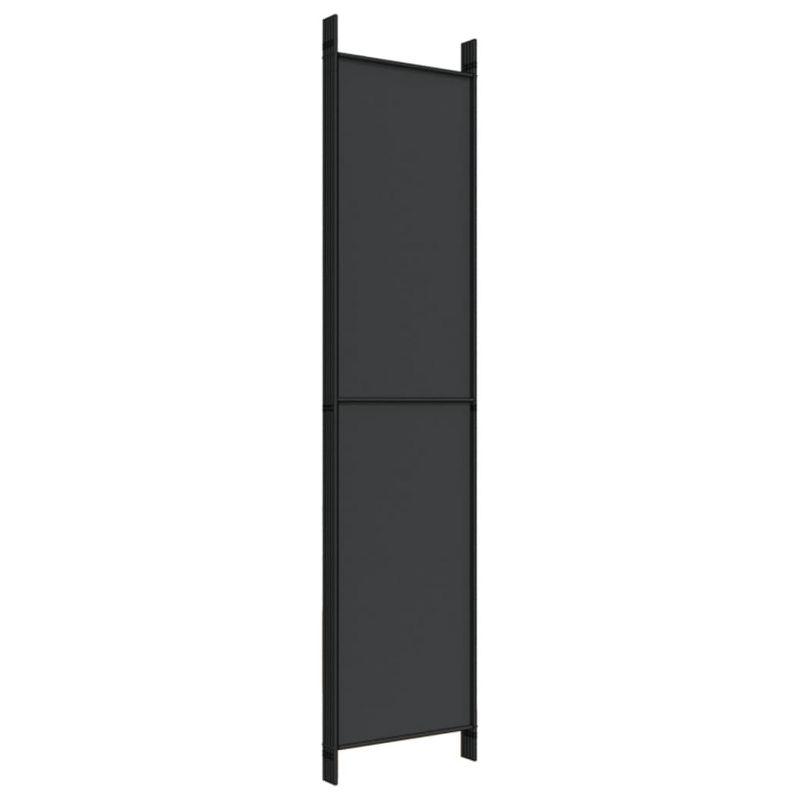 vidaXL 5-Panel Room Divider Black 98.4"x86.6" Fabric