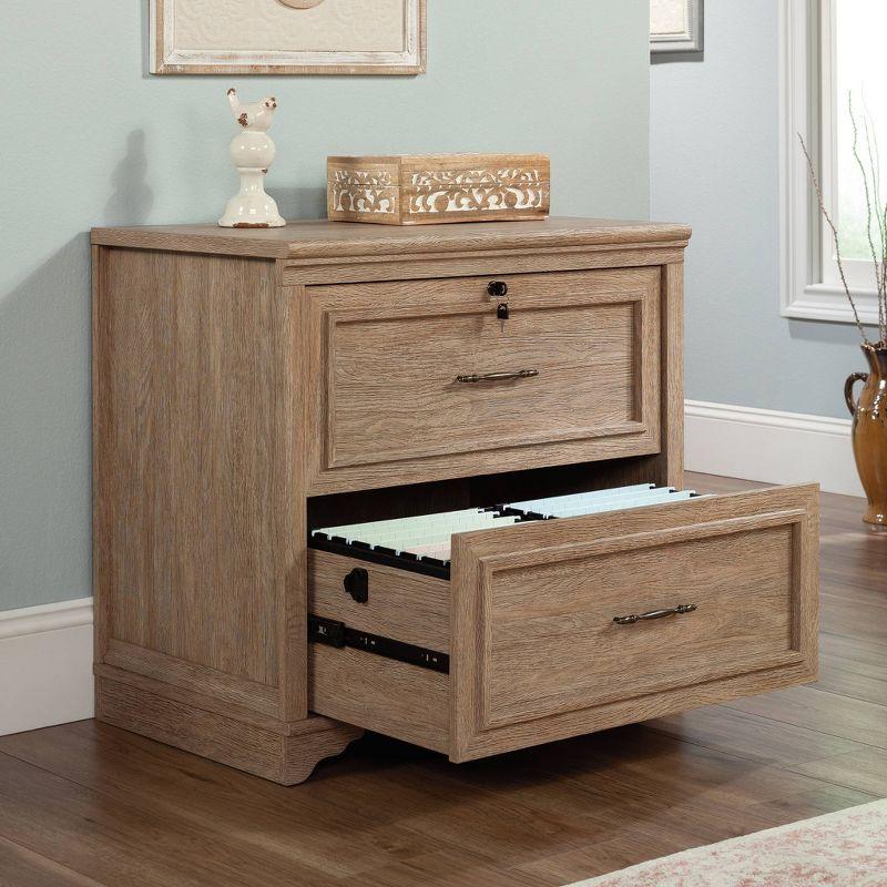 RollingwoodCountry File Cabinet Brushed Oak - Sauder: 2-Drawer, Locking, Legal/Letter Size, MDF: Shabby Chic Traditional Office Storage