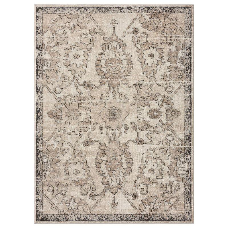 Oriental Floral Non-Shedding Area Rug