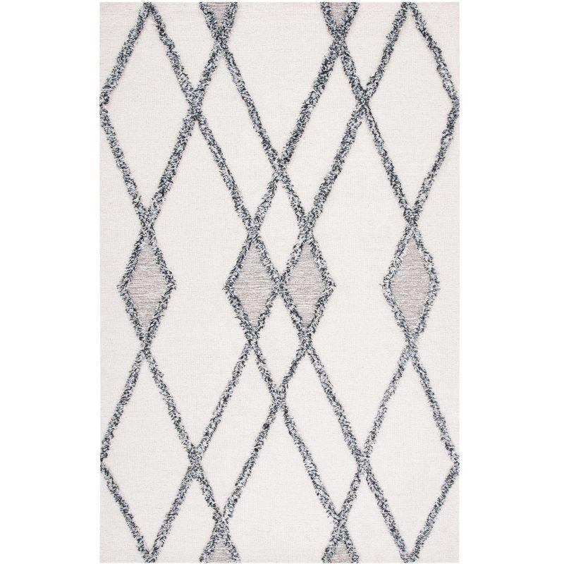 Casablanca CSB977 Hand Tufted Area Rug - Ivory/Black - 6'x9' - Safavieh.