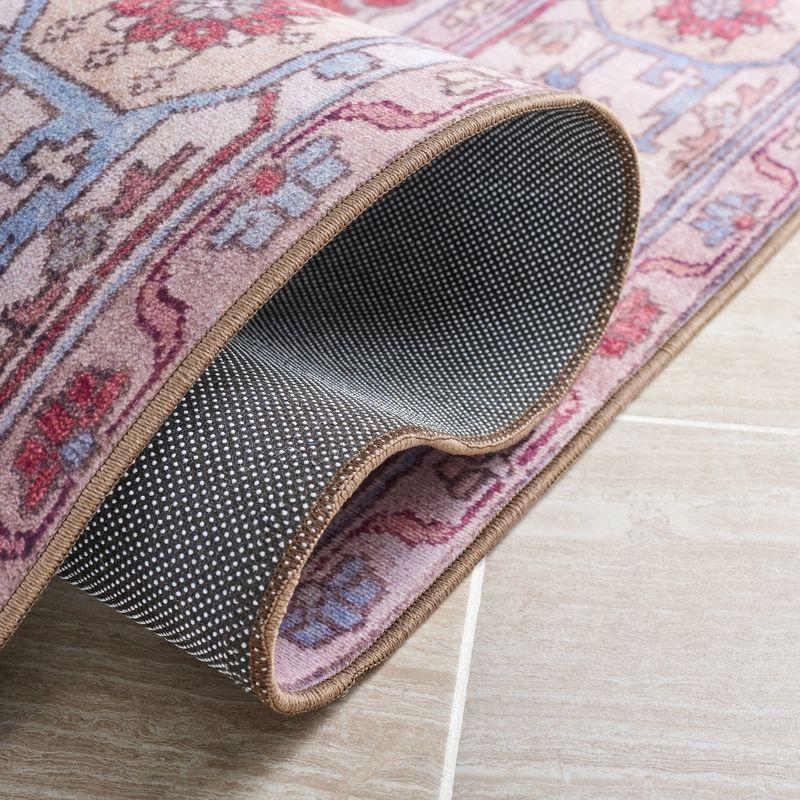 Tucson Vintage Persian TSN106 Power Loomed Machine Washable Skid-Resistant Indoor Runner Rug - Red/Beige - 2'6"x12' - Safavieh