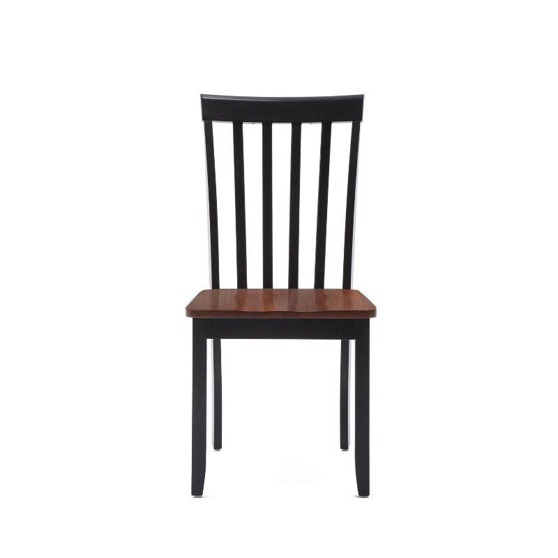 Bloomington Dining Chairs Black And Cherry (Set Of 2) - Boraam: Rubberwood, Comfort Backrest, 250lbs Capacity