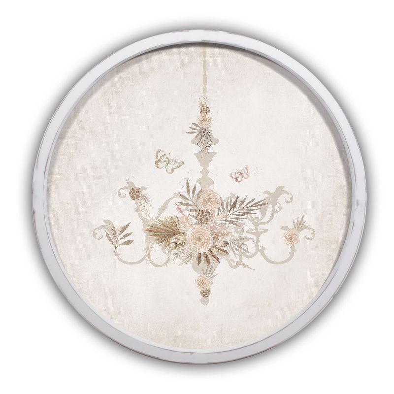 Creative Products Boho Chandelier 20 x 20 Round White Framed Print