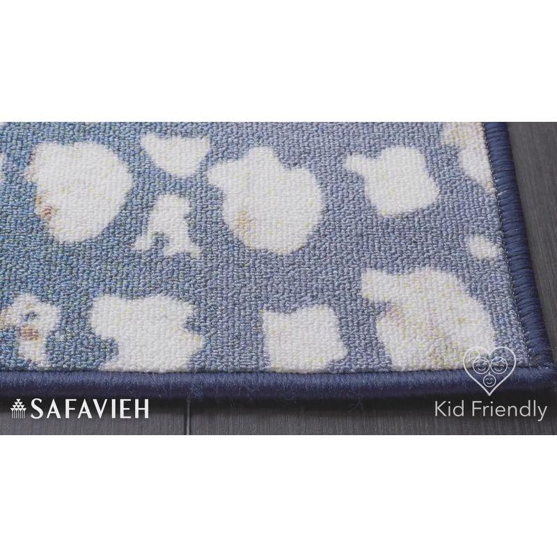 Journey JNY118 Power Loomed Machine Washable Slip Resistant Area Rug - Navy/Beige - 6'7"x6'7" - Safavieh