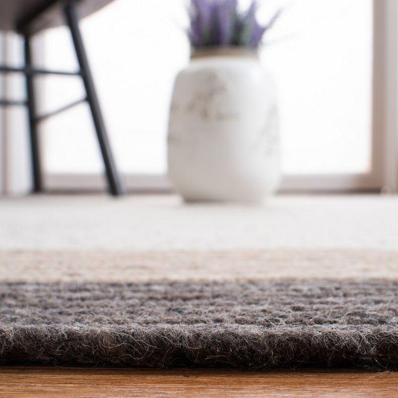 Braided BRD903 Hand Woven Indoor Accent Rug - Charcoal/Ivory - 3' Round - Safavieh
