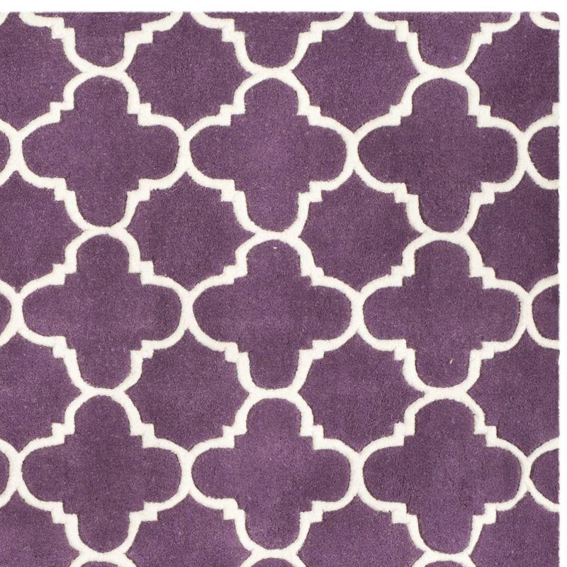 Chatham CHT717 Tufted Indoor Area Rug - Purple/Ivory - 6'x9' - Safavieh