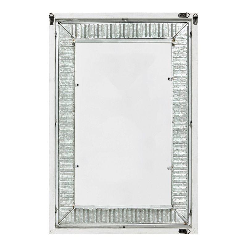 27" x 39" Deely Rectangle Wall Mirror White - Kate & Laurel All Things Decor: Vintage-Inspired, Farmhouse Style, No Assembly Required