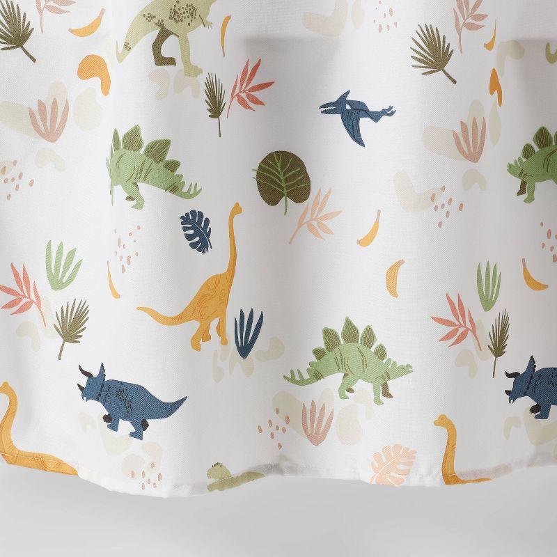 Dinosaur Kids' Shower Curtain - Pillowfort™: Multicolor, Machine Washable, Twill, Buttonhole Top, 72"x72"