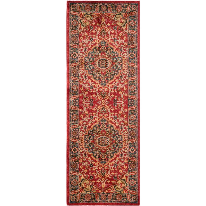 Mahal MAH621 Power Loomed Indoor Runner Rug - Navy/Red - 2'2"x8' - Safavieh.