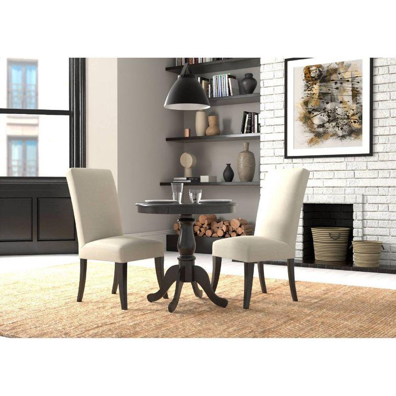 Carolina Living 30" Salem Round Pedestal Dining Table Espresso: Rubberwood, MDF, Non-Extension