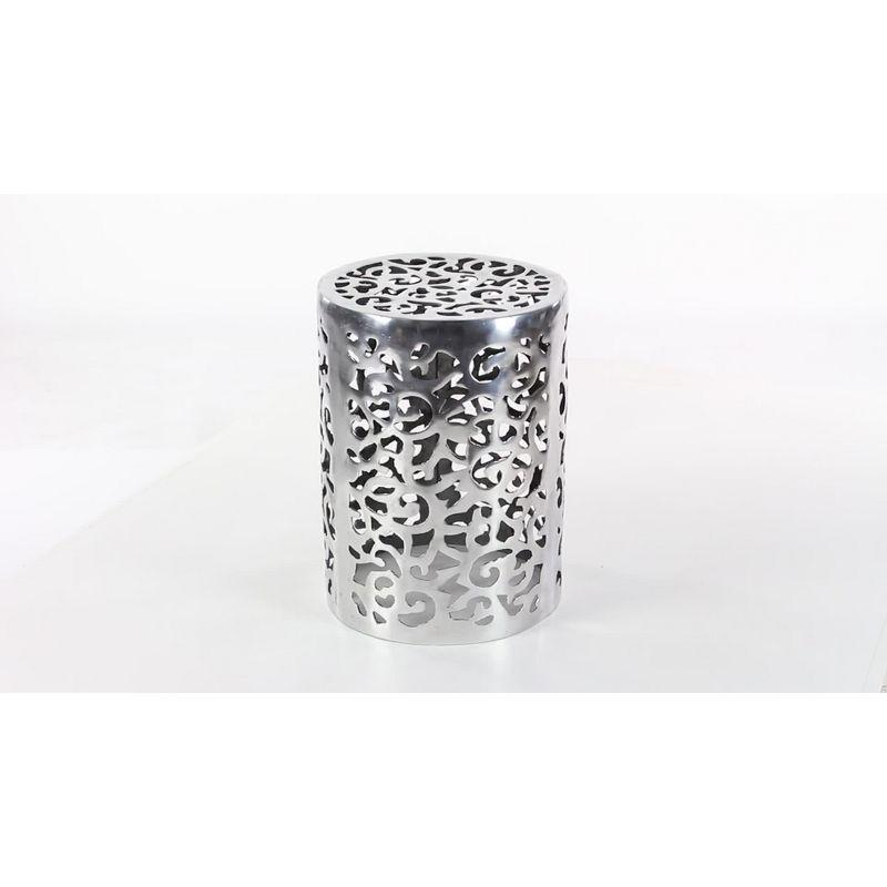 World Menagerie Alesia Aluminum Accent Stool