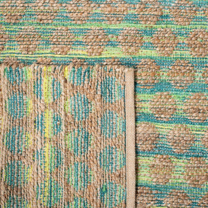 Cape Cod CAP820 Woven Indoor Area Rug - Teal/Natural - 4'x6' - Safavieh