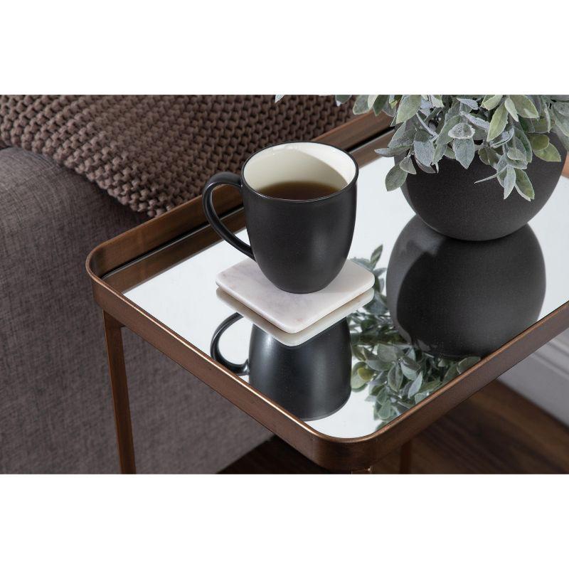 Kate and Laurel Celia Rectangle Metal Side Table, 18x12x26, Bronze