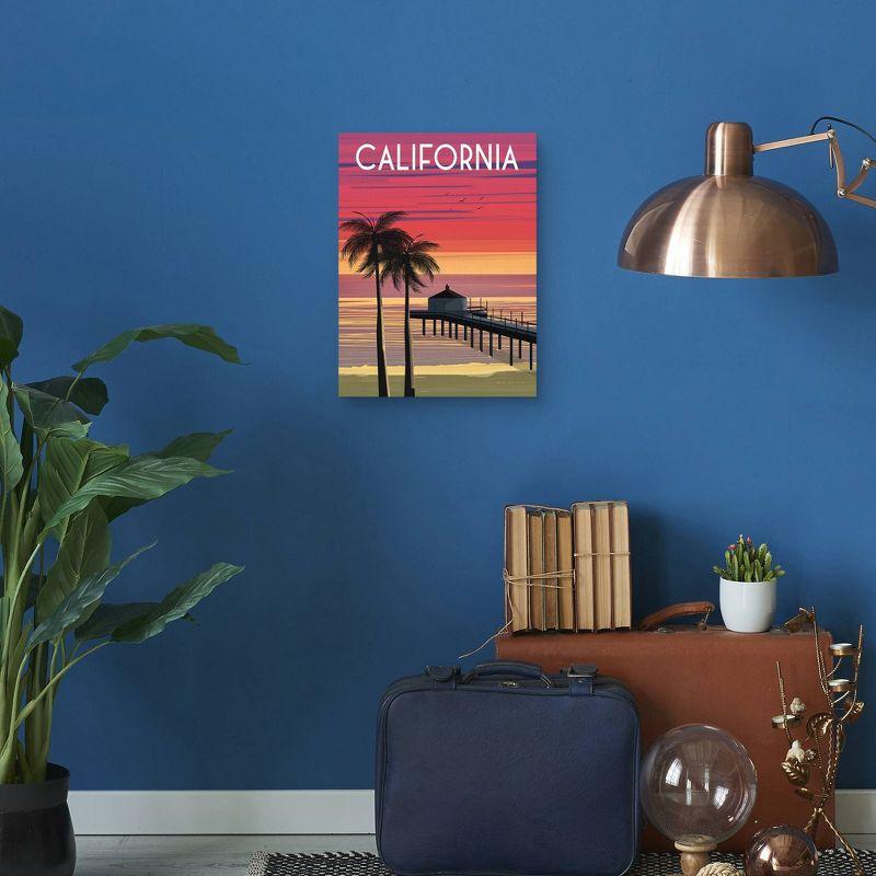 18" x 24" California by Omar Escalante Canvas Art Print - Masterpiece Art Gallery: Modern Unframed Wall Decor