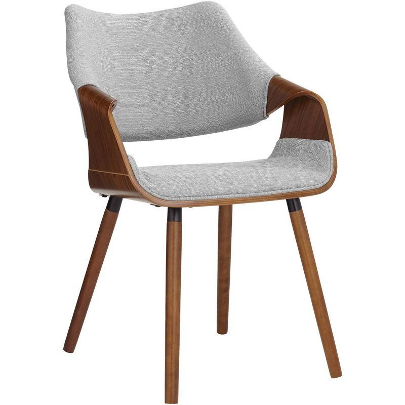 Westin Mid-Century Gray Fabric Dining Chair with Beech Wood Legs