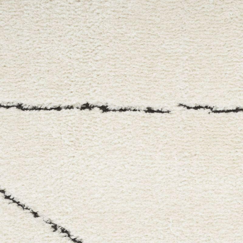 Nourison Cozy Modern Abstract Scandinavian Indoor Area Rug Ivory Black 7'10"x9'10"