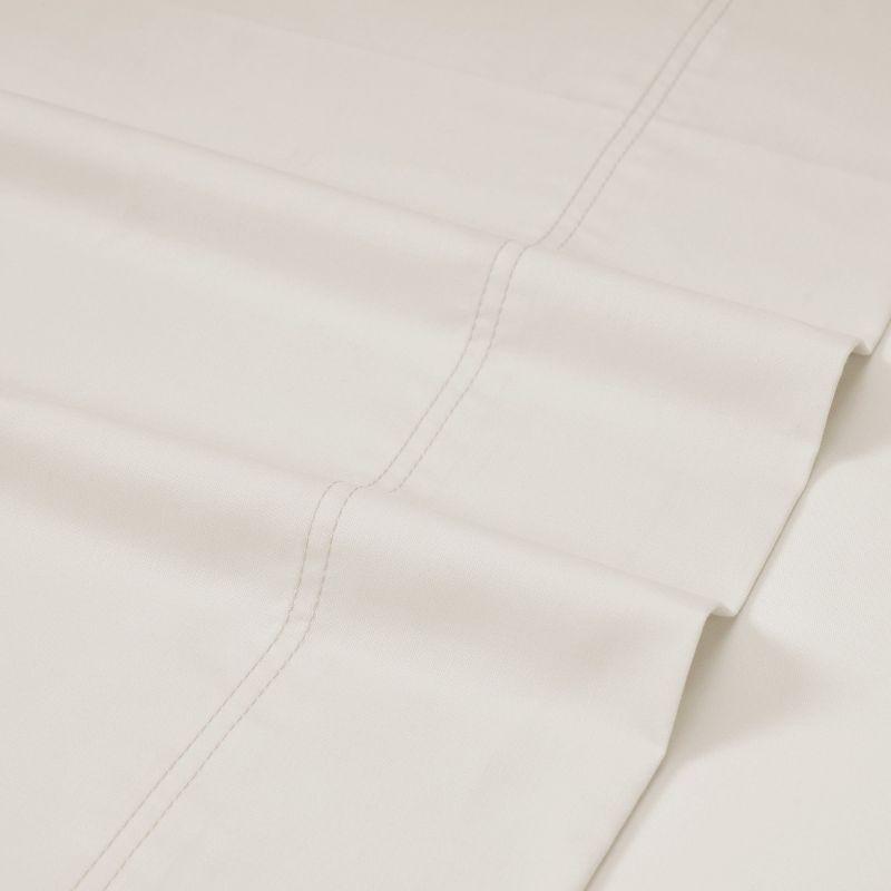 California King Natural Ivory Organic Cotton Percale Sheet Set