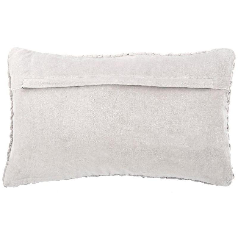 Barlett Pillow - Light Grey - 12"X20" - Safavieh