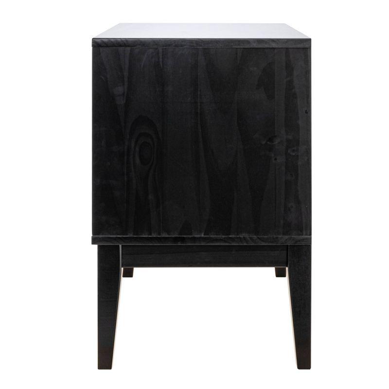 Storied Home Crawford Nightstand: Modern Bohemian Style, Solid Wood, Square Shape, 24" High