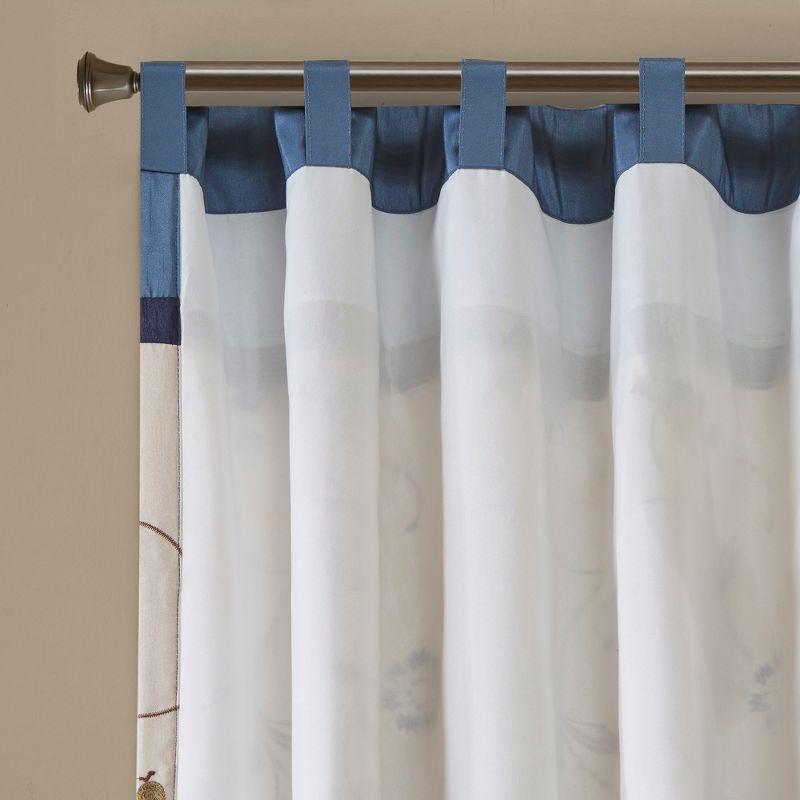 Madison Park Serene Embroidered Curtain Panel