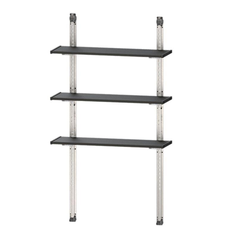 Keter Keter Storage Shed Shelf Kit 40 Inch Easy Assembly Steel Reinforced Utility Kit with Heavy Duty Brackets and Rails, Black