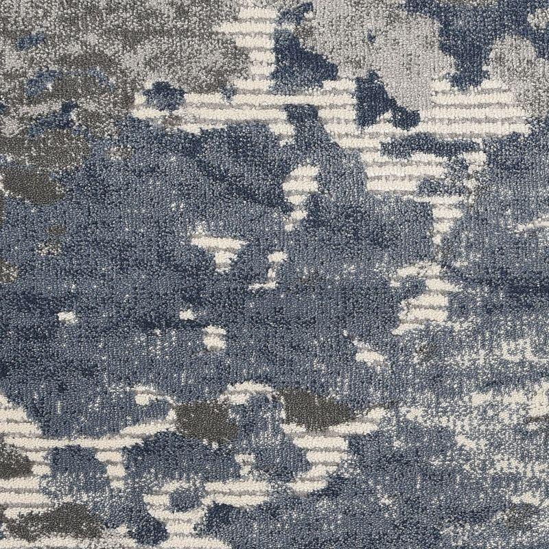 Nourison Rustic Textures Modern Brushstrokes Indoor Area Rug Grey/Blue 9'3" x 12'9"